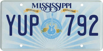 MS license plate YUP792