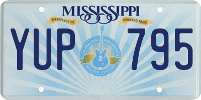 MS license plate YUP795