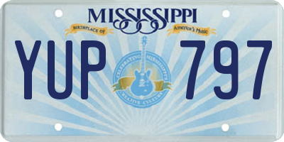 MS license plate YUP797