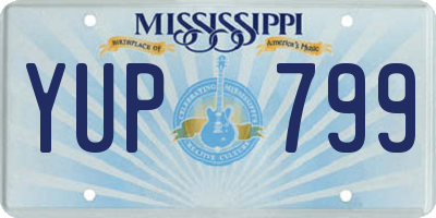 MS license plate YUP799