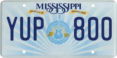 MS license plate YUP800