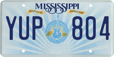 MS license plate YUP804