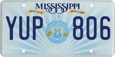 MS license plate YUP806