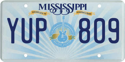 MS license plate YUP809
