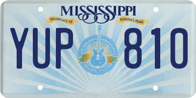 MS license plate YUP810
