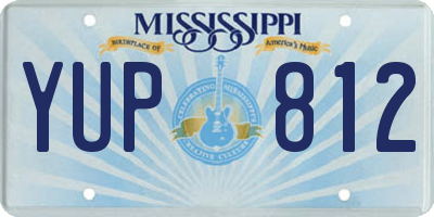 MS license plate YUP812