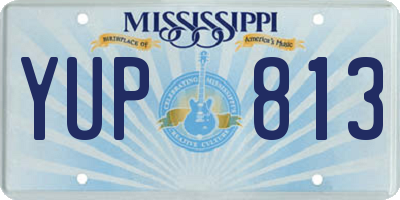MS license plate YUP813