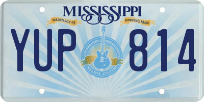 MS license plate YUP814