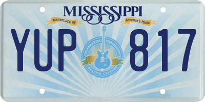 MS license plate YUP817