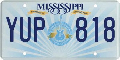 MS license plate YUP818