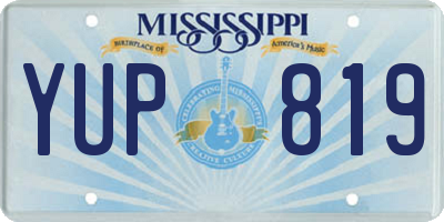 MS license plate YUP819