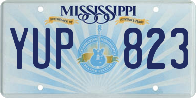 MS license plate YUP823