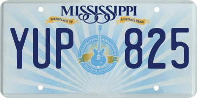 MS license plate YUP825