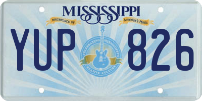 MS license plate YUP826