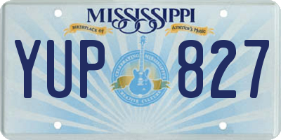 MS license plate YUP827