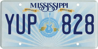 MS license plate YUP828