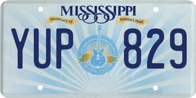 MS license plate YUP829