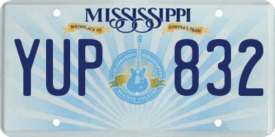MS license plate YUP832