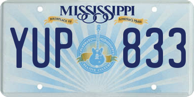 MS license plate YUP833