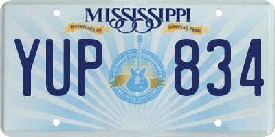 MS license plate YUP834