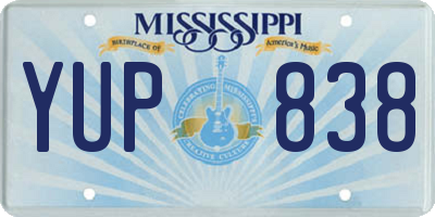 MS license plate YUP838