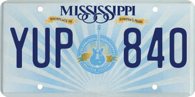 MS license plate YUP840