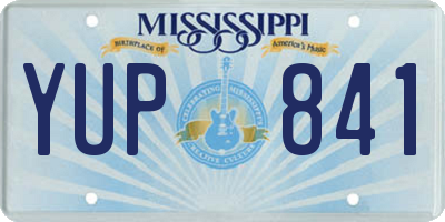 MS license plate YUP841