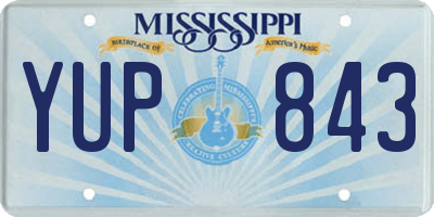 MS license plate YUP843