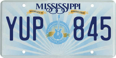 MS license plate YUP845