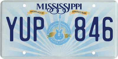 MS license plate YUP846