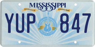 MS license plate YUP847