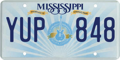 MS license plate YUP848