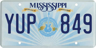 MS license plate YUP849