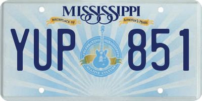 MS license plate YUP851