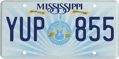 MS license plate YUP855