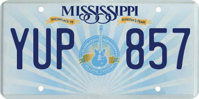 MS license plate YUP857