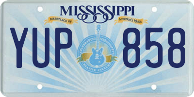 MS license plate YUP858