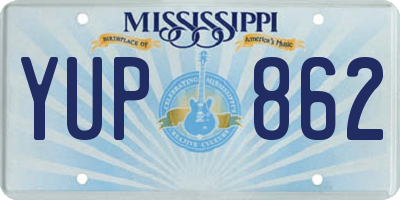 MS license plate YUP862