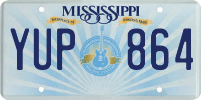 MS license plate YUP864
