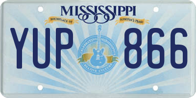 MS license plate YUP866