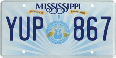 MS license plate YUP867
