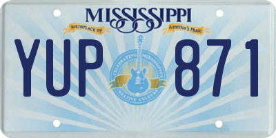 MS license plate YUP871