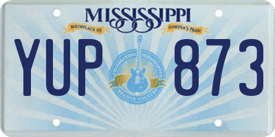 MS license plate YUP873