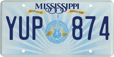 MS license plate YUP874
