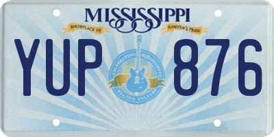 MS license plate YUP876