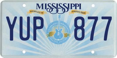 MS license plate YUP877