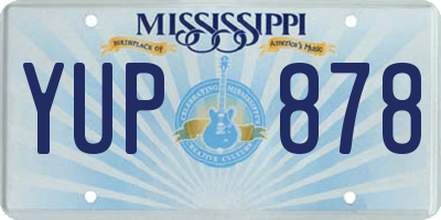 MS license plate YUP878