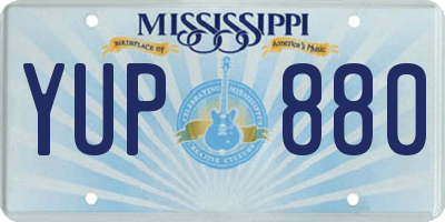 MS license plate YUP880