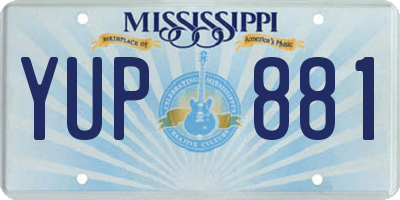 MS license plate YUP881