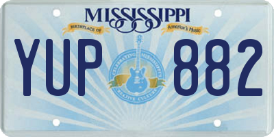 MS license plate YUP882